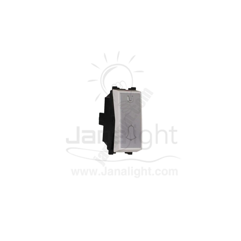 زر جرس مفرد كروم مط SANSHE matt chrome doorbell switch Sanshe